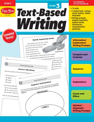 Text-Based Writing, Grade 3 by Evan-Moor Corporation