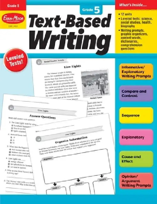 Text-Based Writing, Grade 5 Teacher Resource by Evan-Moor Corporation