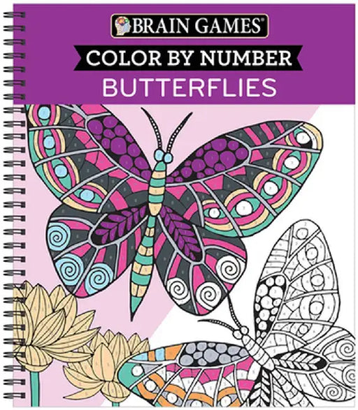 Brain Games Color by Number Butterflies by Pil Edited
