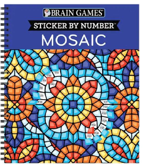 Brain Games - Sticker by Number: Mosaic by Publications International Ltd