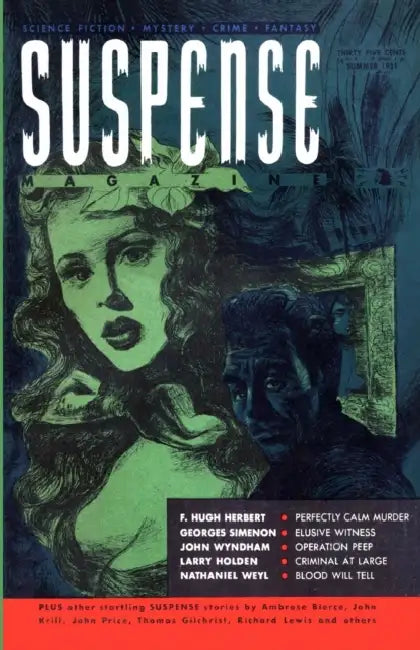 Suspense Magazine, Summer 1951 by John Wyndham, Georges Simenon, Ambrose Bierce
