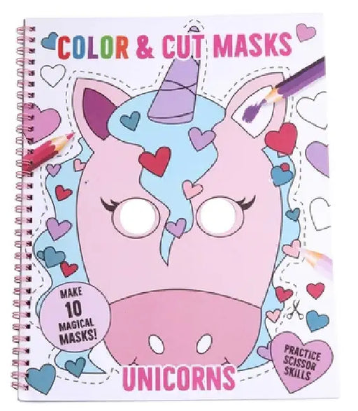 Color & Cut Masks: Unicorns: (Origami for Kids, Art Books for Kids 4 - 8, Boys and Girls Coloring, Creativity and Fine Motor Skills) by Insight Kids