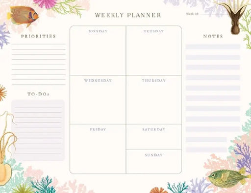 Art of Nature: Under the Sea Weekly Planner Notepad: (undated Weekly Planner, Cute Stationery Gift, Gift for Girls) by Insights