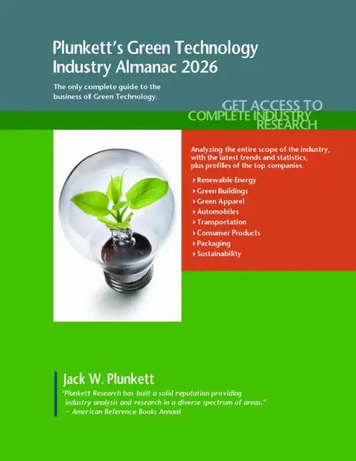 Plunkett's Green Technology Industry Almanac 2026: Green Technology Industry Market Research, Statistics, Trends and Leading Companies by Jack W. Plunkett