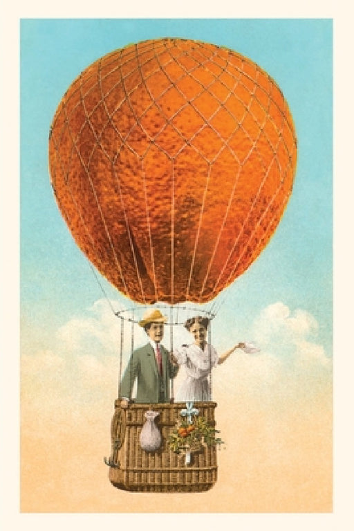 The Vintage Journal Couple in Orange Balloon by Found Image Press