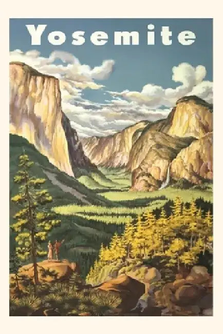 Vintage Journal Trevel Poster for Yosemite National Park by Found Image Press