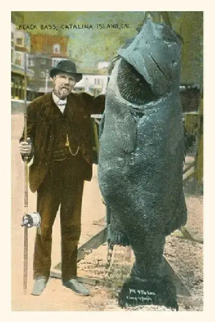 Vintage Journal Giant Black Bass, Catalina Island by Found Image Press