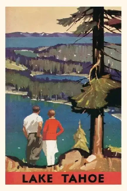 Vintage Journal Travel Poster for Lake Tahoe by Found Image Press