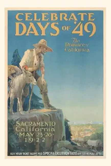 Vintage Journal Poster for Gold Rush Days by Found Image Press