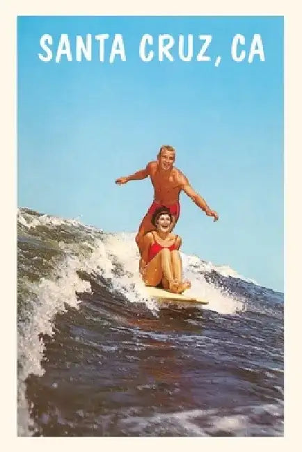 Vintage Journal Surfing, Santa Cruz by Found Image Press