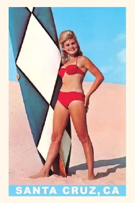 Vintage Journal Santa Cruz, Girl in a Two-Piece Bathing Suit by Found Image Press