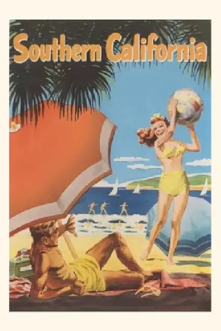 Vintage Journal Southern California Travel Poster by Found Image Press