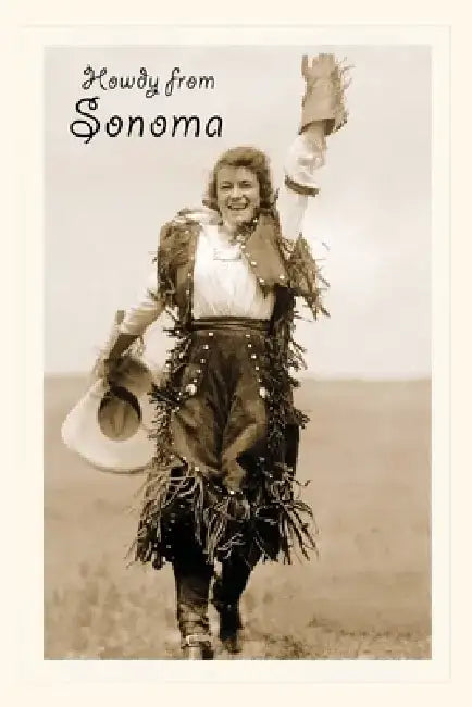 Vintage Journal Howdy from Sonoma, Cowgirl by Found Image Press