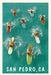 Vintage Journal San Pedro, Aerial View of Surfers by Found Image Press