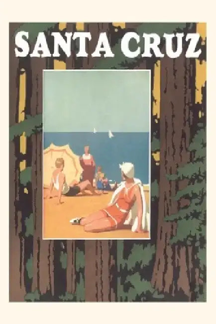 Vintage Journal Santa Cruz, Beach and Trees by Found Image Press