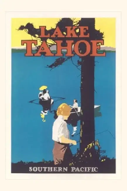 Vintage Journal Travel Poster for Lake Tahoe by Found Image Press