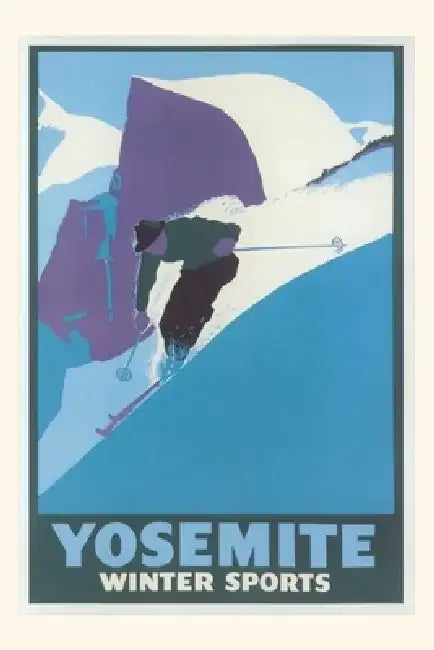 Vintage Journal Travel Poster for Yosemite Winter Sports by Found Image Press