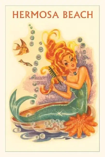 Vintage Journal Hermosa Beach Mermaid by Found Image Press