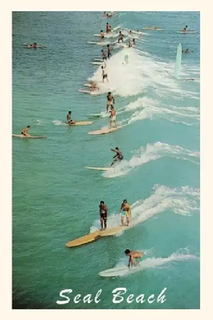 Vintage Journal Seal Beach Surfers by Found Image Press