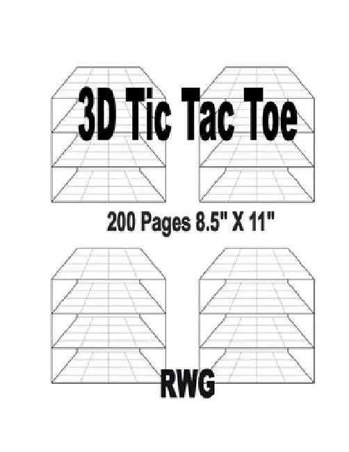 3D Tic Tac Toe: 50 Pages 8.5" X 11" by Rwg