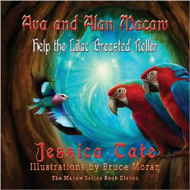 Ava and Alan Macaw Help a Lilac Breasted Roller by Tate, Jessica
