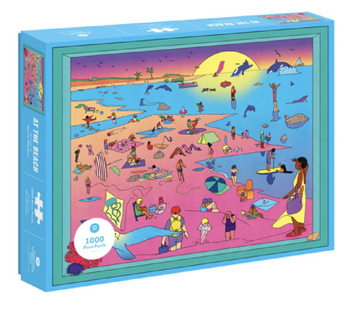 At the Beach: 1000 Piece Puzzle by María Medem