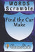 word scramble Find the Car Make games brain: Word scramble game is one of the fun word search games for kids to play at your next cool kids party by Woopsnotes Publishing
