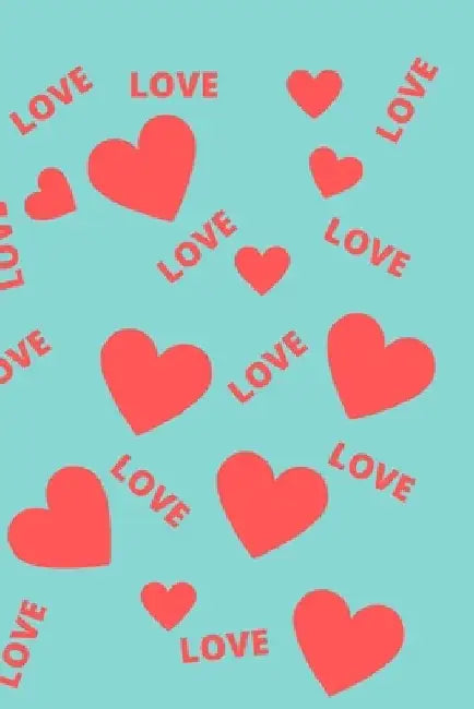 Love: Red Hearts and Love Pattern by Groovy Couples Journals
