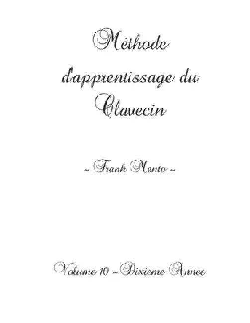Méthode Clavecin - Volume 10 by Nowe, Sylvain