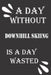 A day without downhill skiing is a day wasted by Journal &notebook Notebook