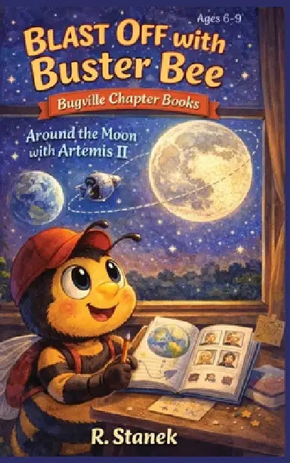 Blast Off With Buster Bee Around the Moon with Artemis II: A Bugville Critters Chapter Book About Curiosity, Teamwork, and a Real Journey Around the M by R. Stanek