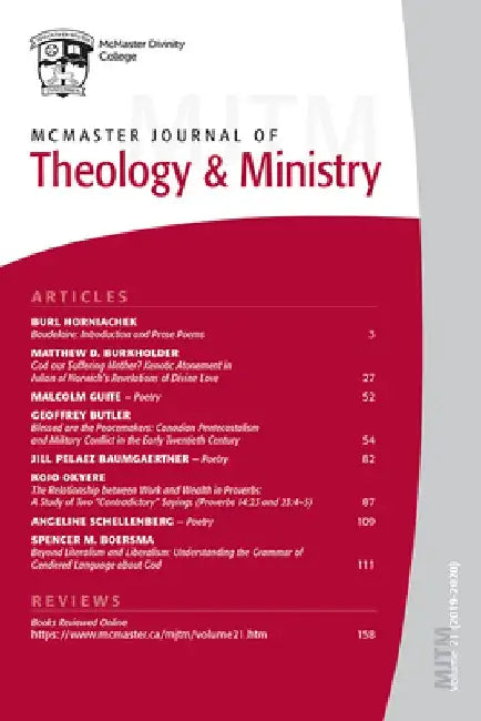 McMaster Journal of Theology and Ministry: Volume 21, 2019-2020 by David J. Fuller