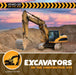 Excavators on the Construction Site by Samantha Bell