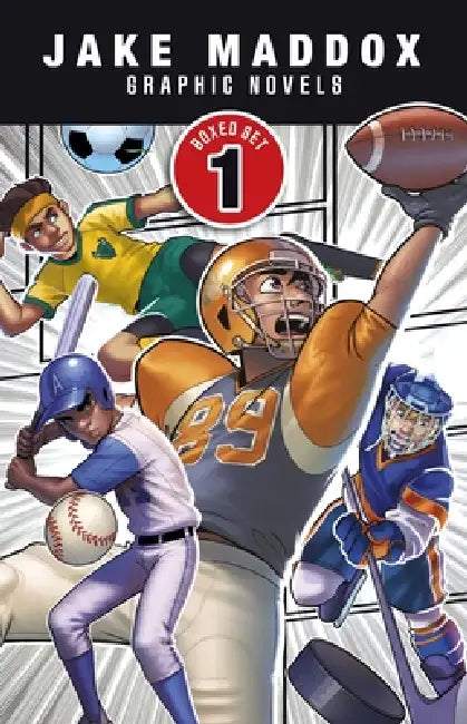 Jake Maddox Graphic Novels Boxed Set 1: Comeback Catcher, Daydream Receiver, Home Ice Rivals, Soccer Superstar by Jake Maddox, Berenice Muñiz, Eduardo Garcia