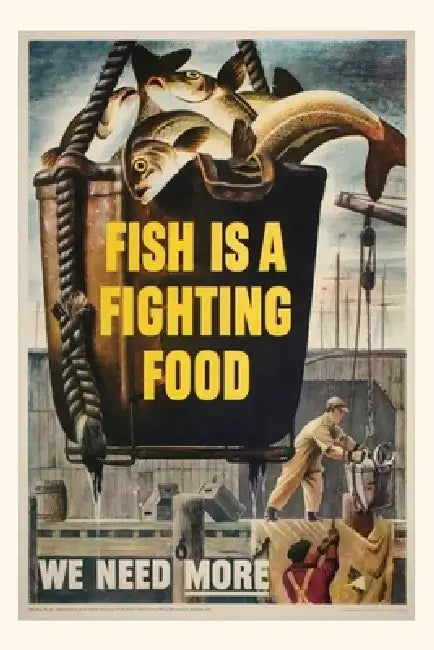 Vintage Journal Fish is a Fighting Food by Found Image Press