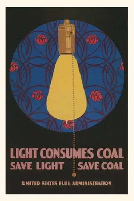 Vintage Journal Light Consumes Coal by Found Image Press