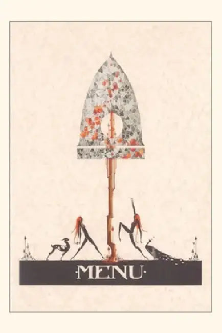 Vintage Journal Art Nouveaum Menu, Dog and Peacock by Found Image Press