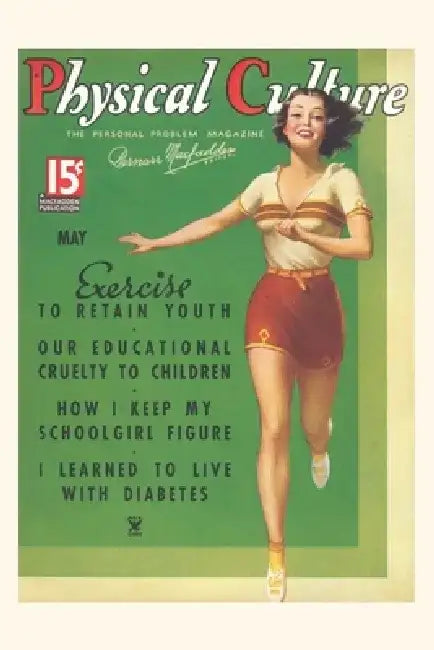 Vintage Journal Cover Physical Culture Magazine by Found Image Press