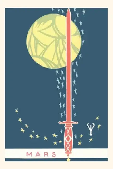 Vintage Journal Mars, Planet and Sword by Found Image Press