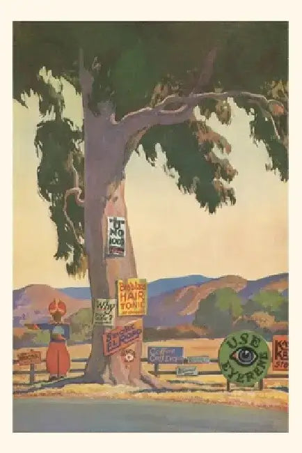 Vintage Journal Roadside Eucalyptus, Signs by Found Image Press