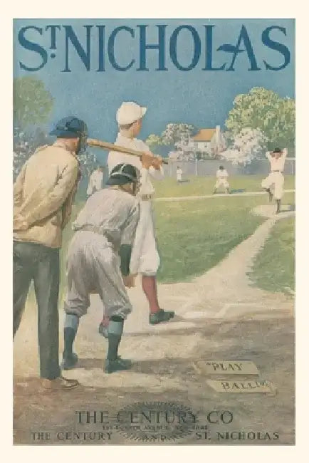 Vintage Journal St. Nicholas Baseball Poster by Found Image Press