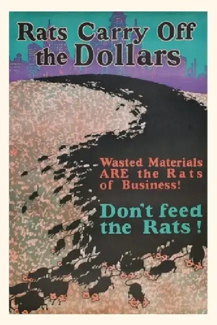 Vintage Journal Rats Carry Off the Dollars by Found Image Press