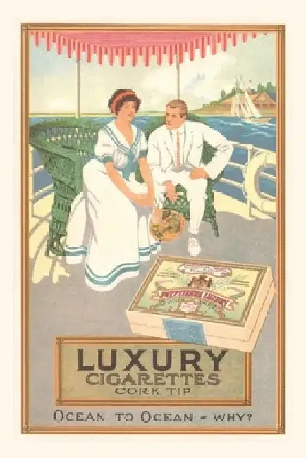 Vintage Journal Couple in Cigarette Advertisment by Found Image Press