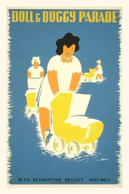 Vintage Journal WPA Doll & Buggy Parade by Found Image Press