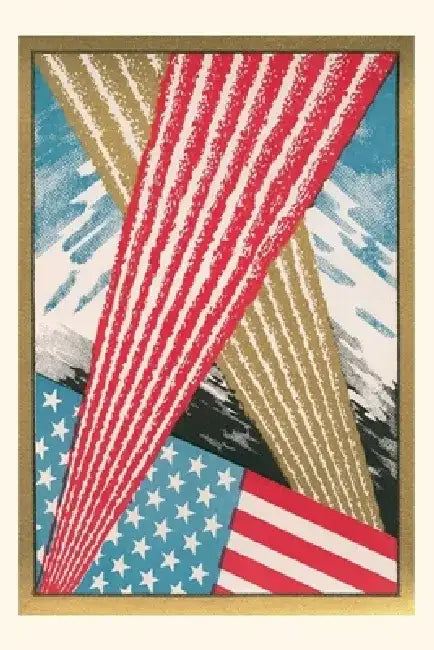 Vintage Journal Flag with Fireworks by Found Image Press