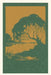 Vintage Journal Woodcut of Tree and Pond by Found Image Press