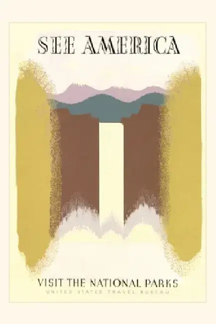 Vintage Journal See America National Parks Poster by Found Image Press
