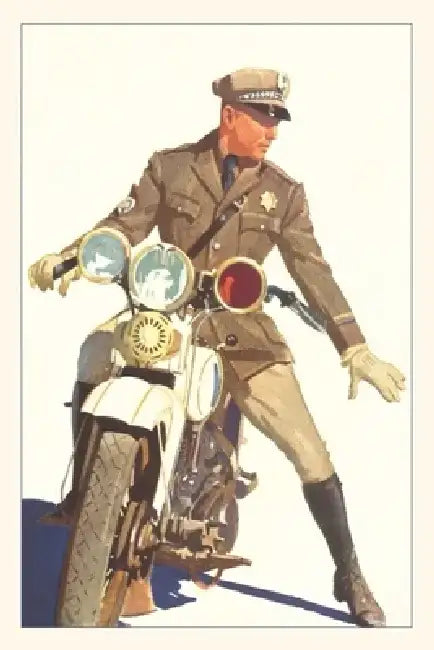 Vintage Journal Motorcycle Cop by Found Image Press