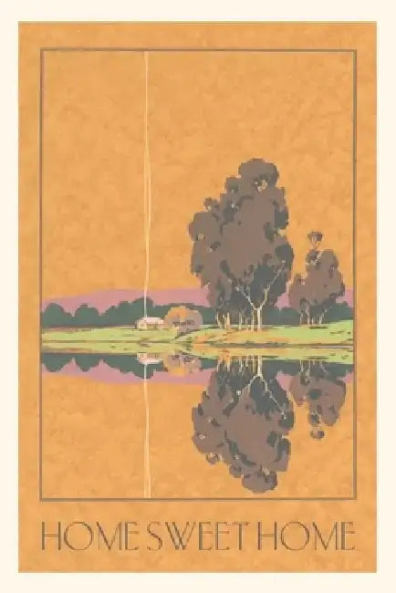 Vintage Journal Home Sweet Home, Trees by Lake by Found Image Press