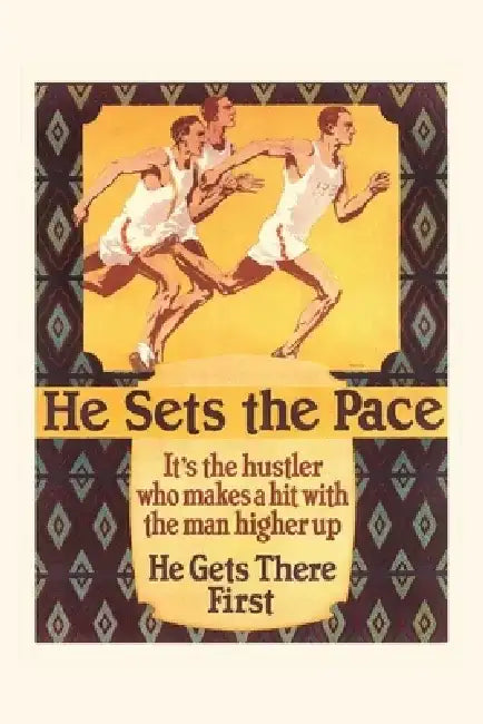 Vintage Journal He Sets the Pace, Runners by Found Image Press